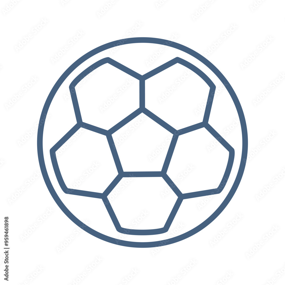 Soccer ball icon. Simple line art illustration of a soccer ball, ideal for sports and leisure designs. Soccer ball icon. Simple line art illustration of a soccer ball, ideal for sports and leisure designs.