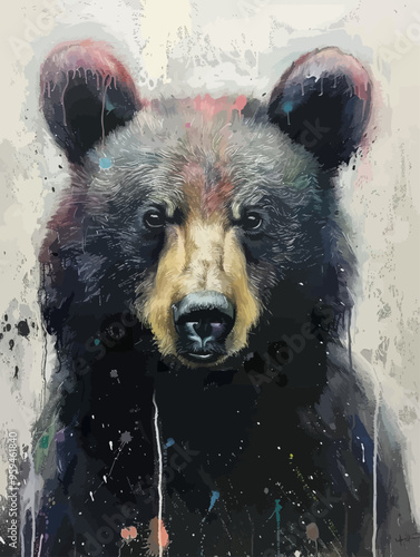 Bear's Gaze: A Portrait of Majestic Strength