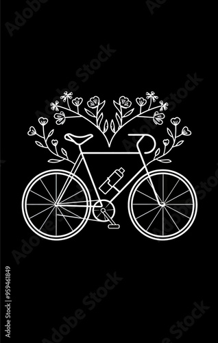 Bicycle with Flower Decoration