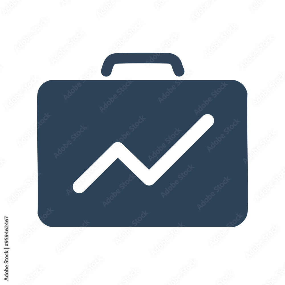 Growth portfolio. Briefcase with upward arrow, symbolizes growth and success in business and finance. Growth portfolio. Briefcase with upward arrow, symbolizes growth and success in business and finance.