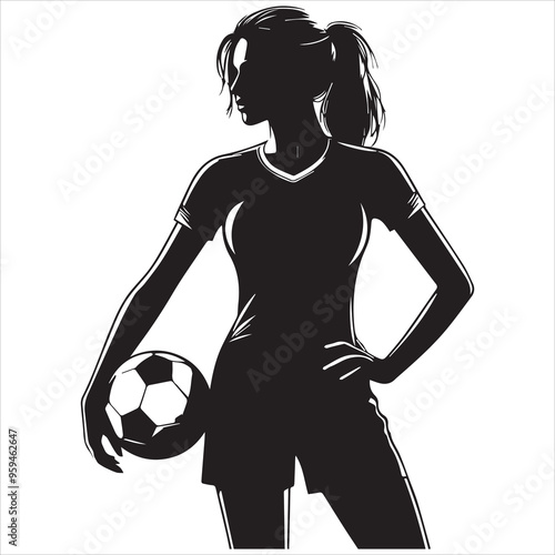 Female Football Player Vectors
