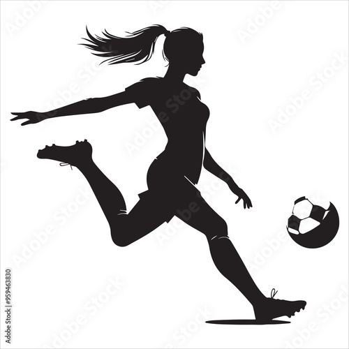 Female Football Player Vectors
