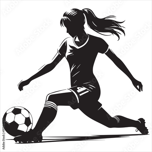 Female Football Player Vectors
