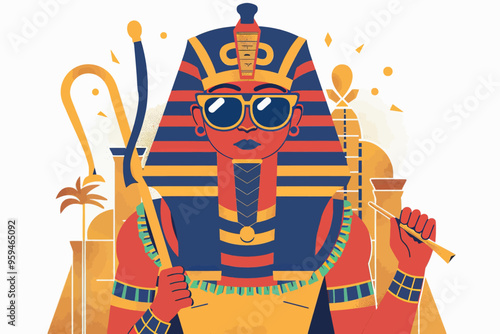 Egyptian Pharaoh in Modern Style