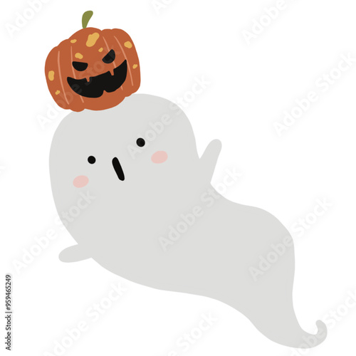 Halloween cute spooky charater costumes vector - vampire, ghost, witch, pumpkins, frankenstein