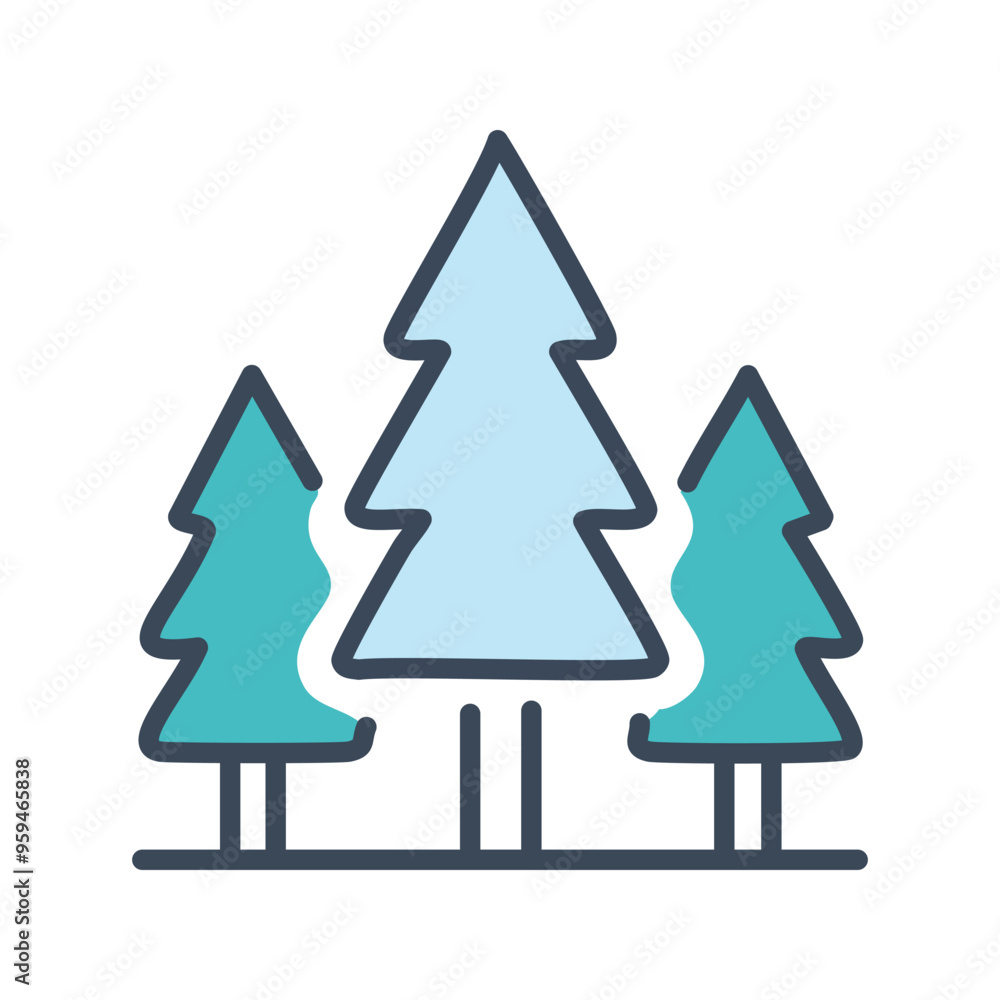 Pine trees illustration. Illustration of three pine trees, representing nature and growth. Pine trees illustration. Illustration of three pine trees, representing nature and growth.