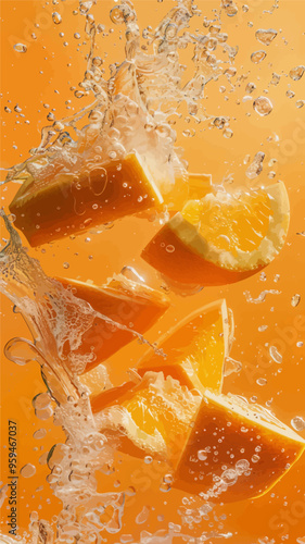 Freshly Squeezed Orange Juice: Bubbles and Droplets in Motion