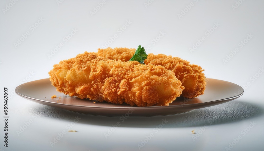 Tonkatsu with white background isolated Tonkatsu with white background isolated