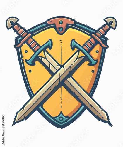 Medieval Knight's Shield Emblem