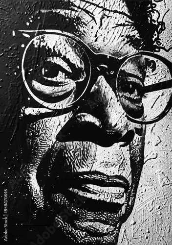 Portrait of a Smiling Man with Glasses