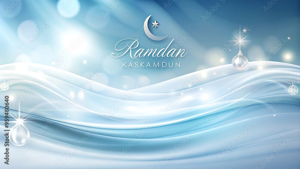 soft white wave abstract Islamic blurred background soft white wave abstract Islamic blurred background