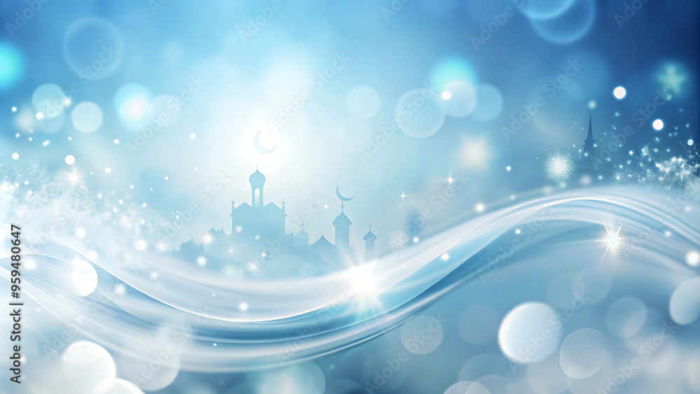 soft white wave abstract Islamic blurred background soft white wave abstract Islamic blurred background