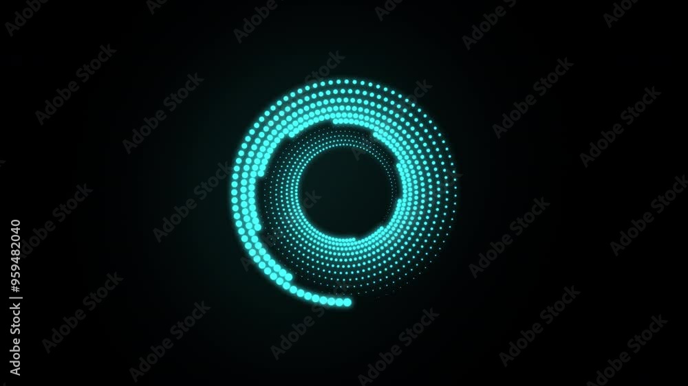 Glowing blue light ring. Futuristic loading circles and dots animation. Blue loading animation of progressing. Blue neon lights. Transparent background with alpha channel Glowing blue light ring. Futuristic loading circles and dots animation. Blue loading animation of progressing. Blue neon lights. Transparent background with alpha channel