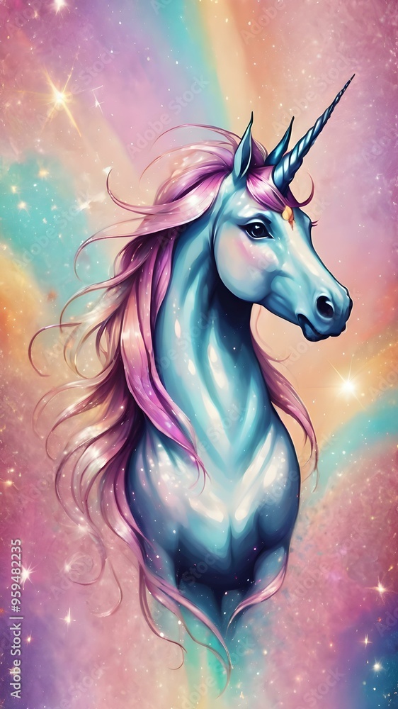 Unicorn horn glitter background with pastel sparkles Unicorn horn glitter background with pastel sparkles