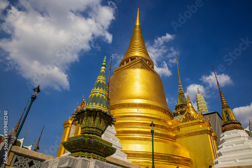 Wat Phra Kaew, Temple of the Emerald Buddha. The Grand Palace Bangkok, Thailand.