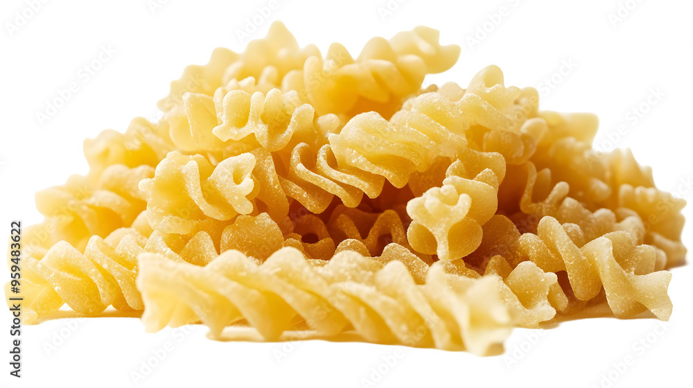 Spiral shaped pasta isolated on transparent background, macro shot of dry pasta, uncooked pasta noodles on white background, food photography, high quality png, transparent png. Spiral shaped pasta isolated on transparent background, macro shot of dry pasta, uncooked pasta noodles on white background, food photography, high quality png, transparent png.