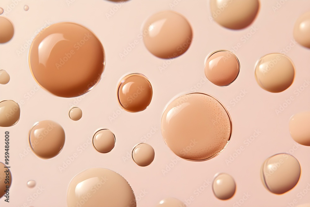 Pipette drops of liquid make-up foundation fluide texture Pipette drops of liquid make-up foundation fluide texture