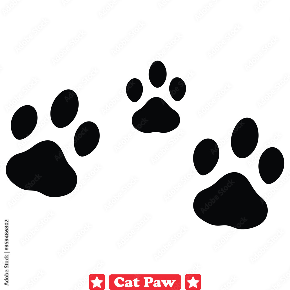 Pawsome Paws Versatile Cat Paw Vector Pack for Playful Designs Pawsome Paws Versatile Cat Paw Vector Pack for Playful Designs