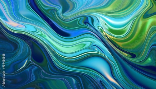 Abstract Blue and Green Textured Background 