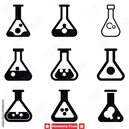 Chemistry Lab Equipment Vector Silhouette Pack Essential Tools