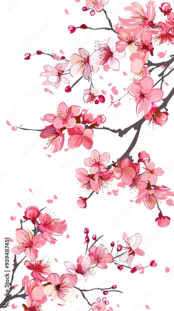 Delicate Pink Cherry Blossoms. Delicate Pink Cherry Blossoms.