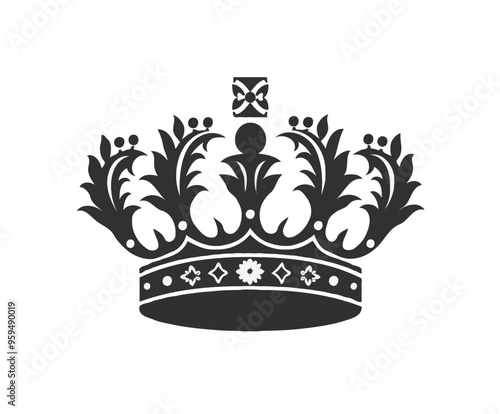 
Crown royal flat vector logo stylize white background
