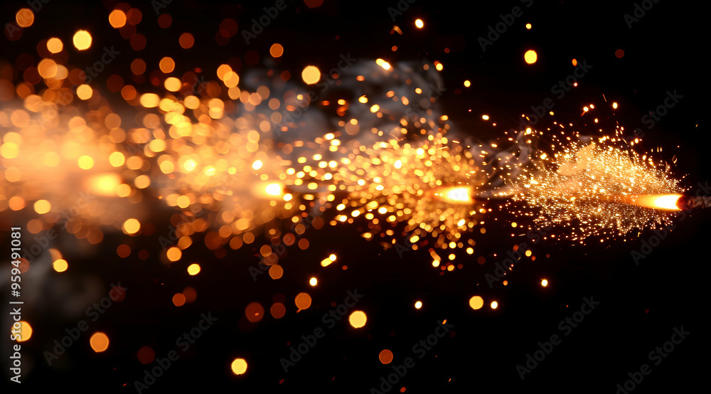 Fototapeta premium Sparkler Bokeh Abstract Background