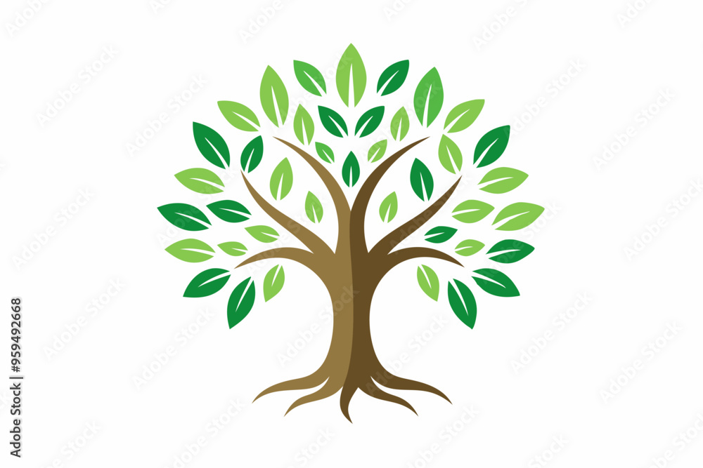 Tree of life logo design inspiration on white background