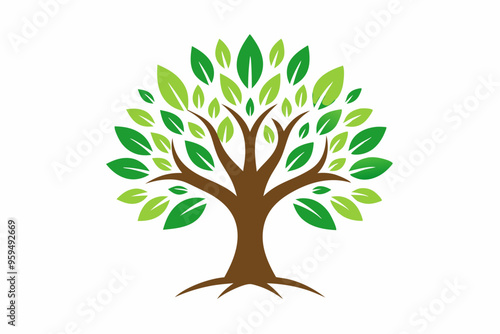 Tree of life logo design inspiration on white background