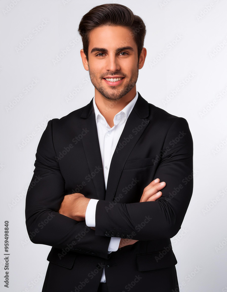 A model wearing a company employee's uniform. A model wearing a company employee's uniform.