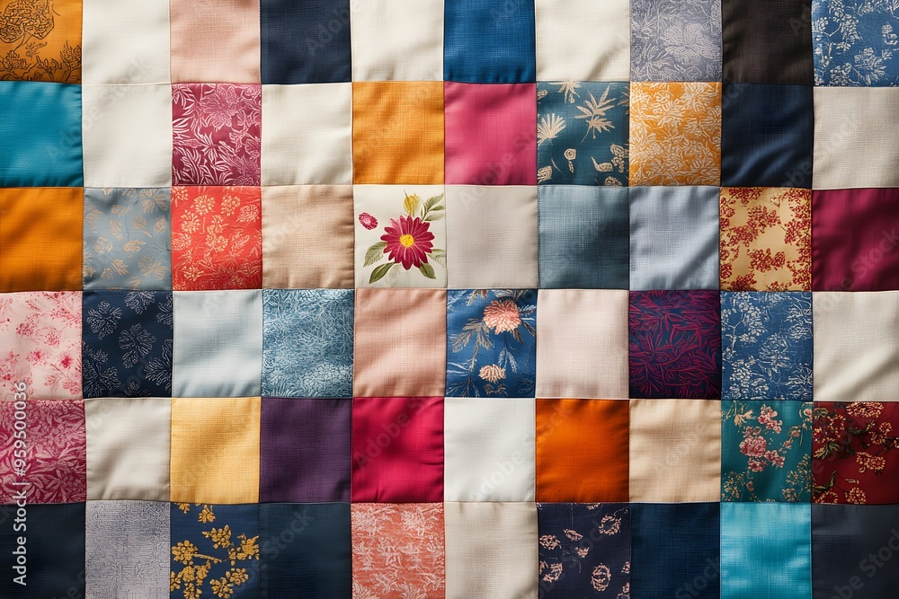 Jogakbo Pattern A patchwork pattern made from small fabric pieces, traditionally used in Korean crafts., Jogakbo Pattern A patchwork pattern made from small fabric pieces, traditionally used in Korean crafts.,