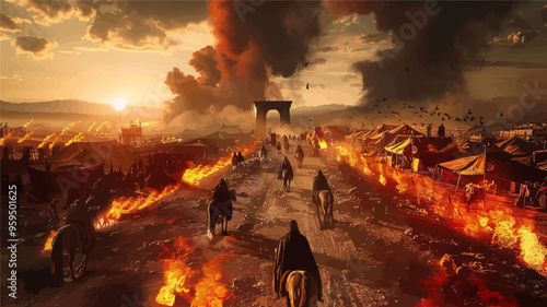 Apocalyptic Horseback Ride Through Flames
