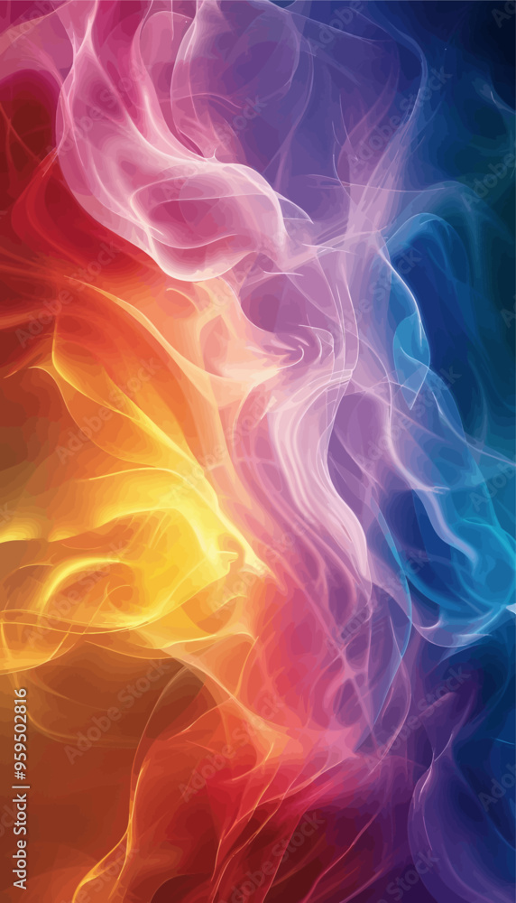 Obraz premium Colorful Smoke Abstract