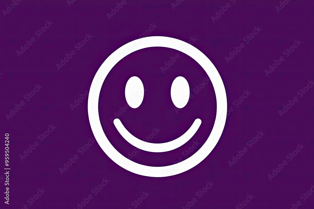 Fototapeta premium Dreamy Expressive Smiley Face Icon for Emotional Design