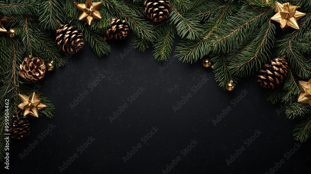 Merry Christmas and Happy New Year festive colorful composition. Christmas background. Xmas banner and holiday poster Merry Christmas and Happy New Year festive colorful composition. Christmas background. Xmas banner and holiday poster