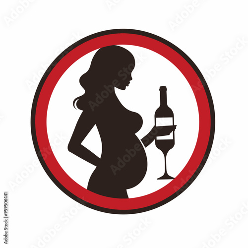 Pregnant woman holding a wine glass