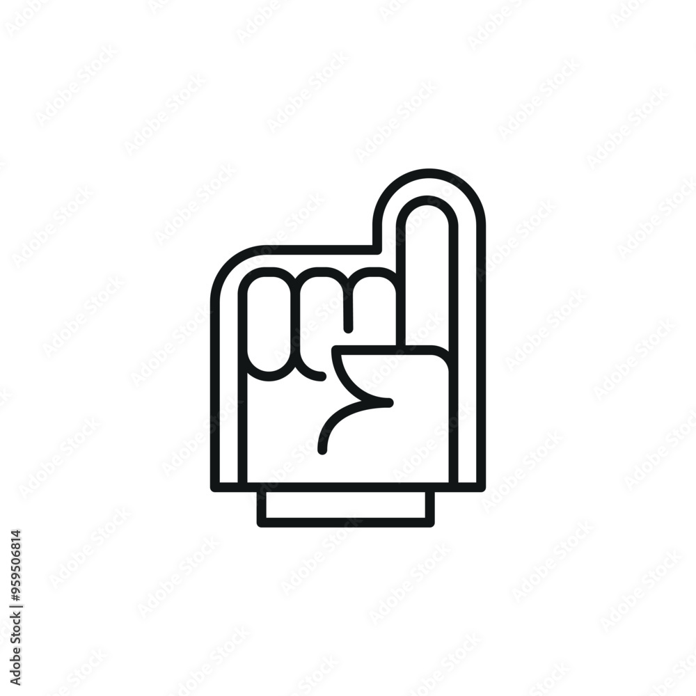 Foam Finger icon. Simple foam finger icon for social media, app, and web design. Vector illustration Foam Finger icon. Simple foam finger icon for social media, app, and web design. Vector illustration
