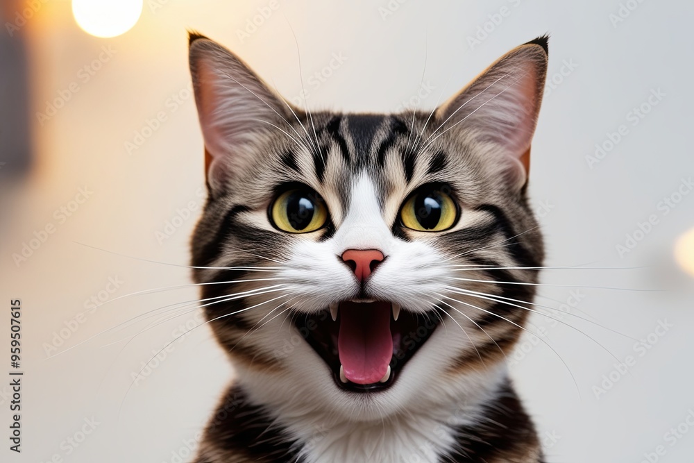 Cheerful Playful Cat Emoticon Graphic for Whimsical Expressions Cheerful Playful Cat Emoticon Graphic for Whimsical Expressions