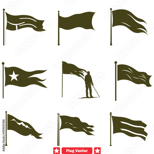 National Pride in Silhouette  Exquisite Flag Designs Celebrating Cultural Heritage photo