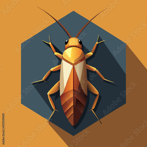 vector illustration of cockroach