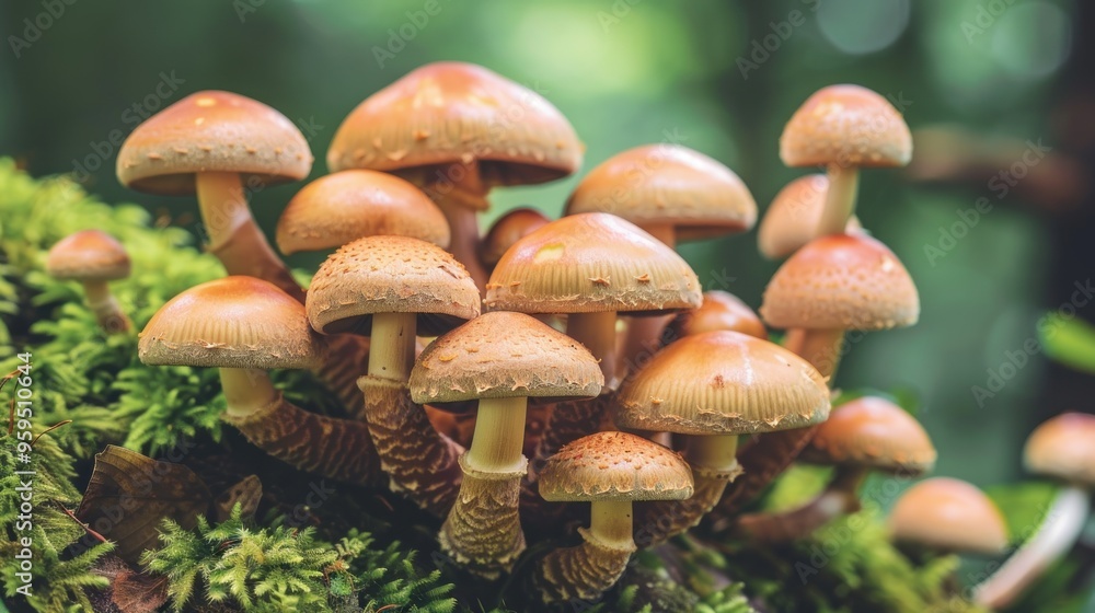 Mushrooms Growing in the Forest Mushrooms Growing in the Forest