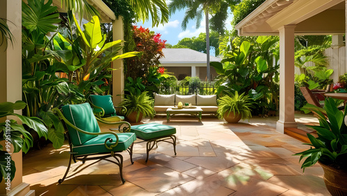 The arm chair sofa serves beautifully on the side of the garden