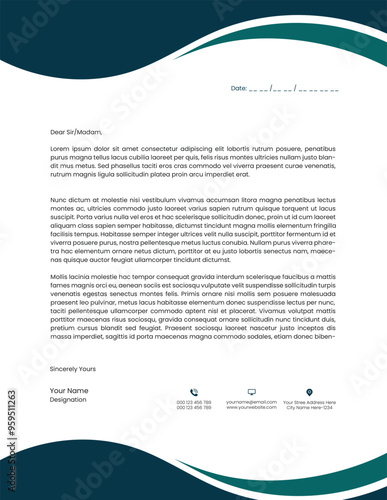 Vector Professional Business Company stylish letterhead design
