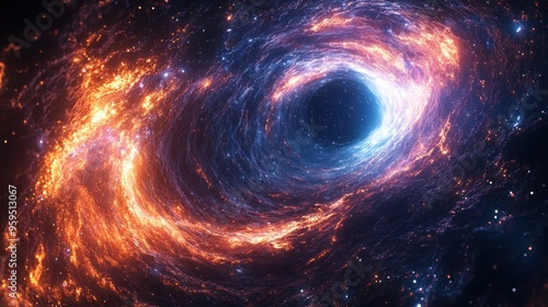 Cosmic Vortex: A Dance of Fire and Ice