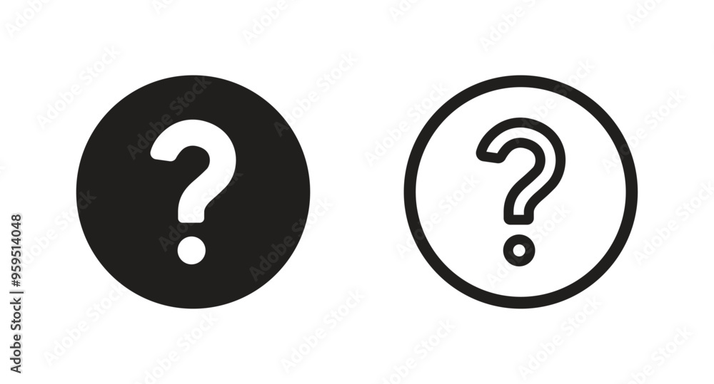 Question Mark in Bubble Icon Vector. question icon vector Question Mark in Bubble Icon Vector. question icon vector