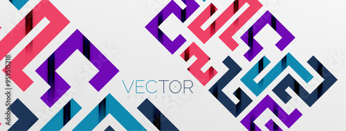 Color bend lines with shadow texture effect. Vector Illustration For Wallpaper, Banner, Background, Card, Book Illustration, landing page