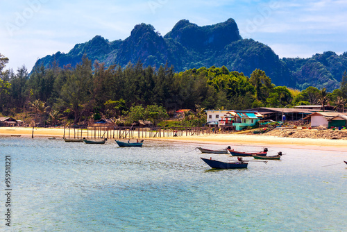 Beach Bang Beot with bright sky photo