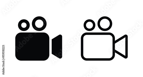 video camera icon. video sign vector icon