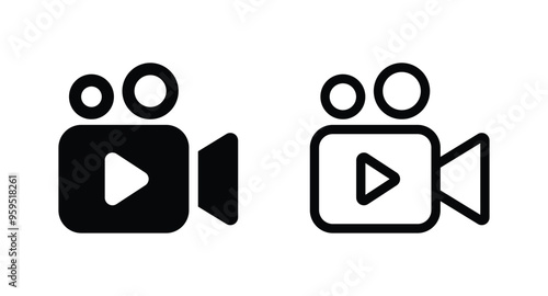 video camera icon. video sign vector icon