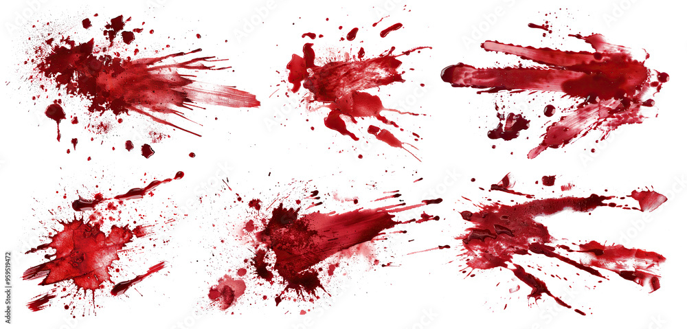 Set of blood stains, cut out Set of blood stains, cut out
